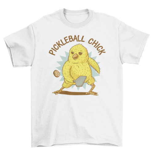 Chick playing pickleball sport