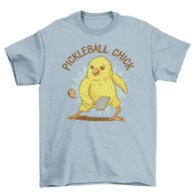 Chick playing pickleball sport