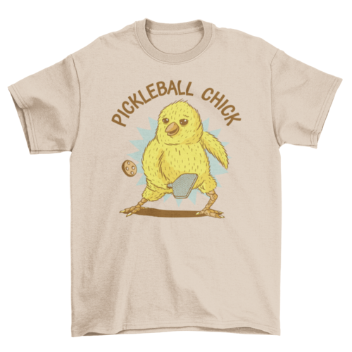 Chick playing pickleball sport